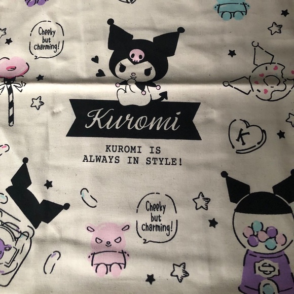 KUROMI-Imported (NWT) Lightweight Clothe Tote - Picture 6 of 11